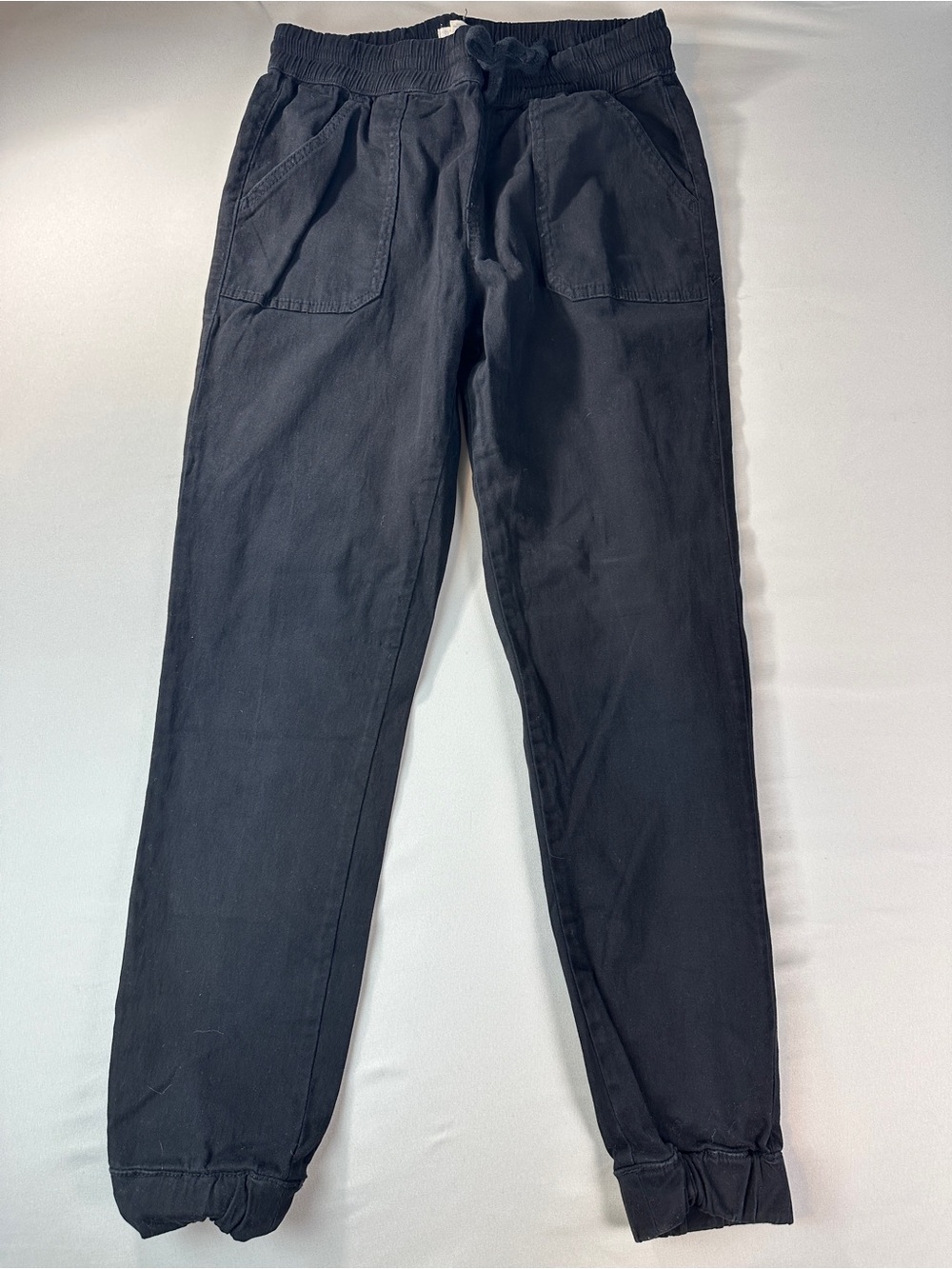 Sky and Sparrow Black Drawstring Joggers Medium Pockets Elastic Y2K